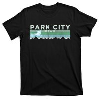 Retro Park City, Utah Distressed Skiing T-Shirt