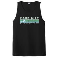 Retro Park City, Utah Distressed Skiing PosiCharge Competitor Tank