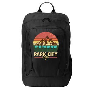 Retro Park City Utah Mountain City Backpack