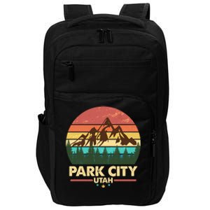 Retro Park City Utah Mountain Impact Tech Backpack