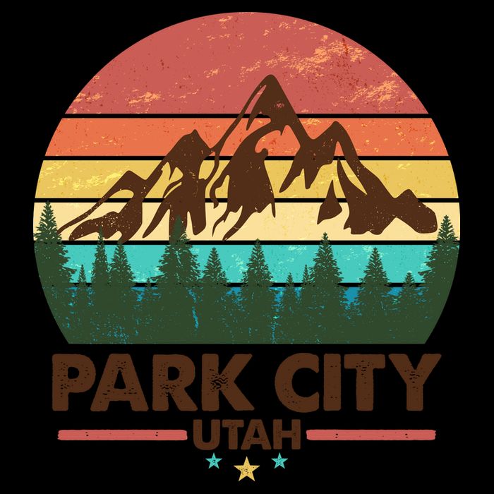 Retro Park City Utah Mountain Mug