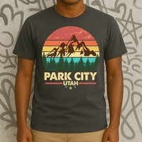 Retro Park City Utah Mountain T-Shirt