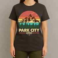 Retro Park City Utah Mountain T-Shirt