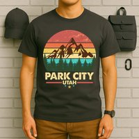 Retro Park City Utah Mountain T-Shirt