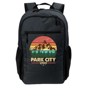 Retro Park City Utah Mountain Daily Commute Backpack