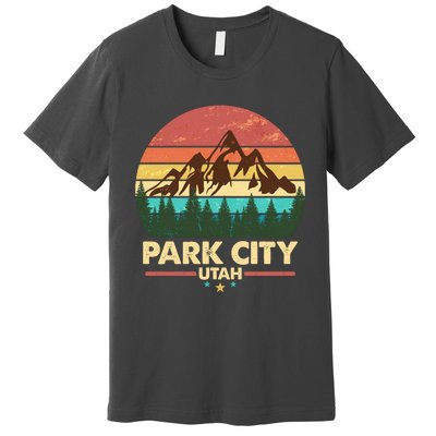 Retro Park City Utah Mountain Premium T-Shirt