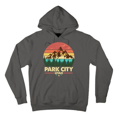 Retro Park City Utah Mountain Tall Hoodie