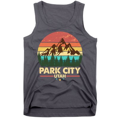 Retro Park City Utah Mountain Tank Top