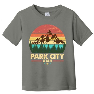 Retro Park City Utah Mountain Toddler T-Shirt