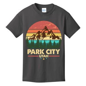 Retro Park City Utah Mountain Kids T-Shirt