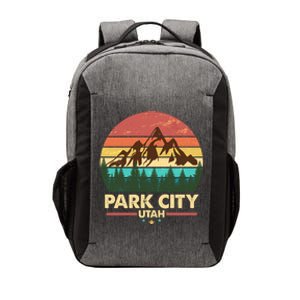 Retro Park City Utah Mountain Vector Backpack