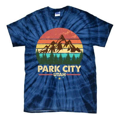 Retro Park City Utah Mountain Tie-Dye T-Shirt