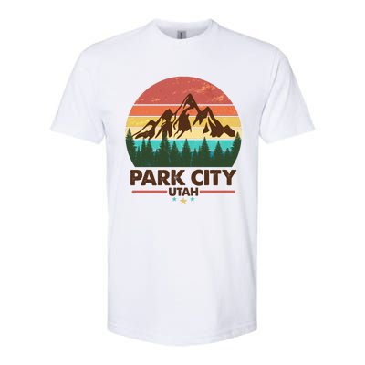 Retro Park City Utah Mountain Softstyle® CVC T-Shirt