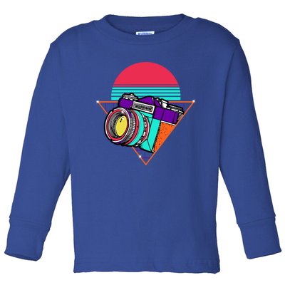 Retro Photography Cute Gift Vintage Camera Photographer Great Gift Toddler Long Sleeve Shirt