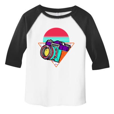 Retro Photography Cute Gift Vintage Camera Photographer Great Gift Toddler Fine Jersey T-Shirt