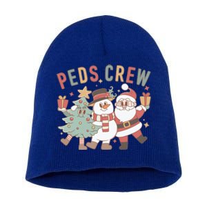 Retro Peds Crew Christmas Pediatric Nurse Nursing Group Cute Gift Short Acrylic Beanie