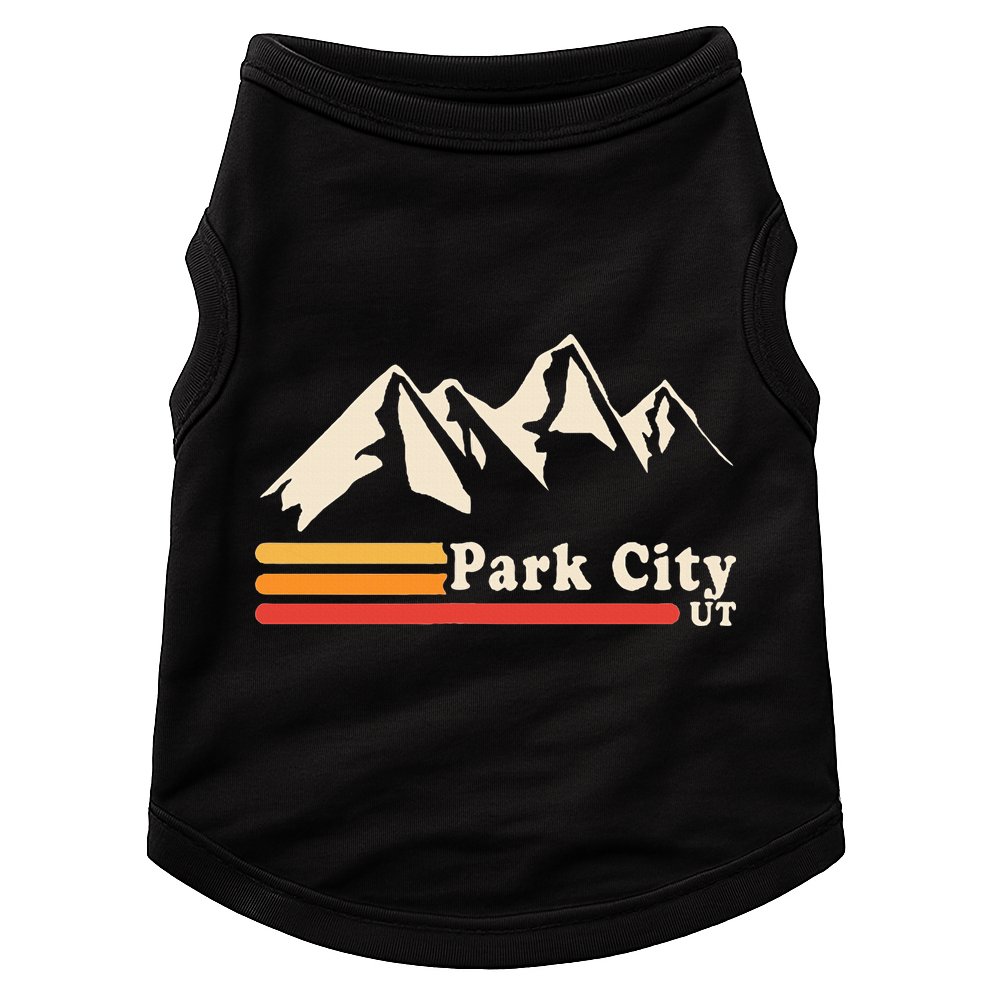 Retro Park City Utah Mountains Ski Doggie Tank