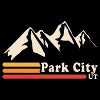 Retro Park City Utah Mountains Ski Hoodie