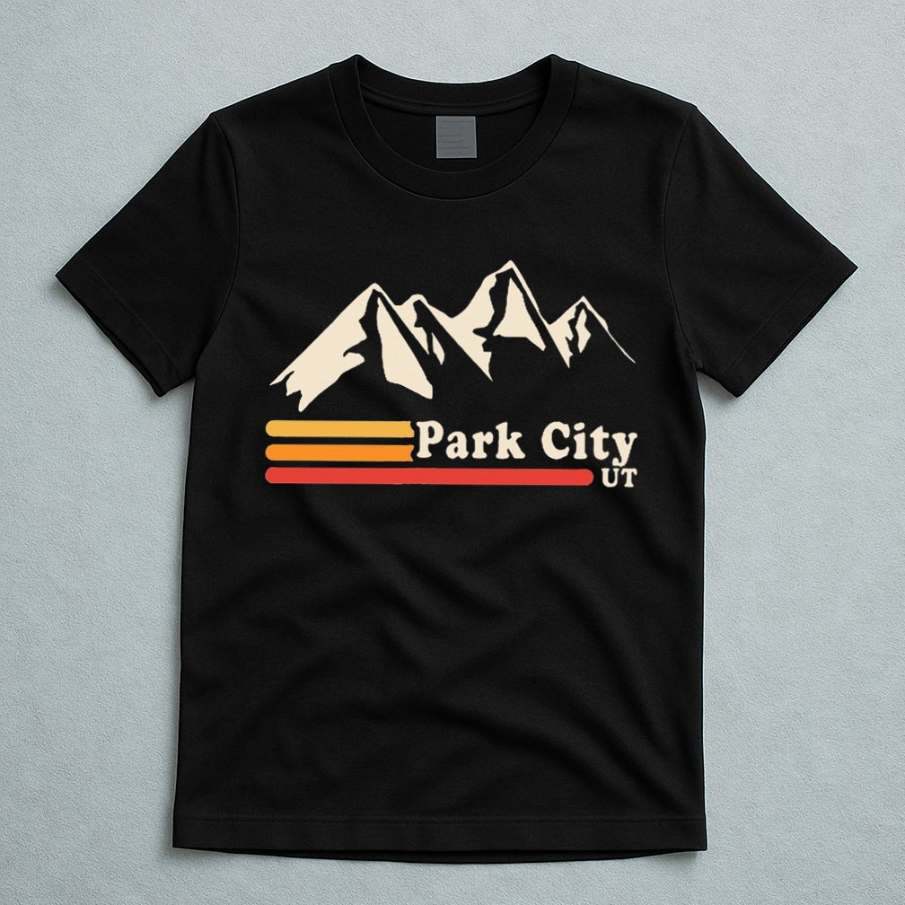 Retro Park City Utah Mountains Ski T-Shirt