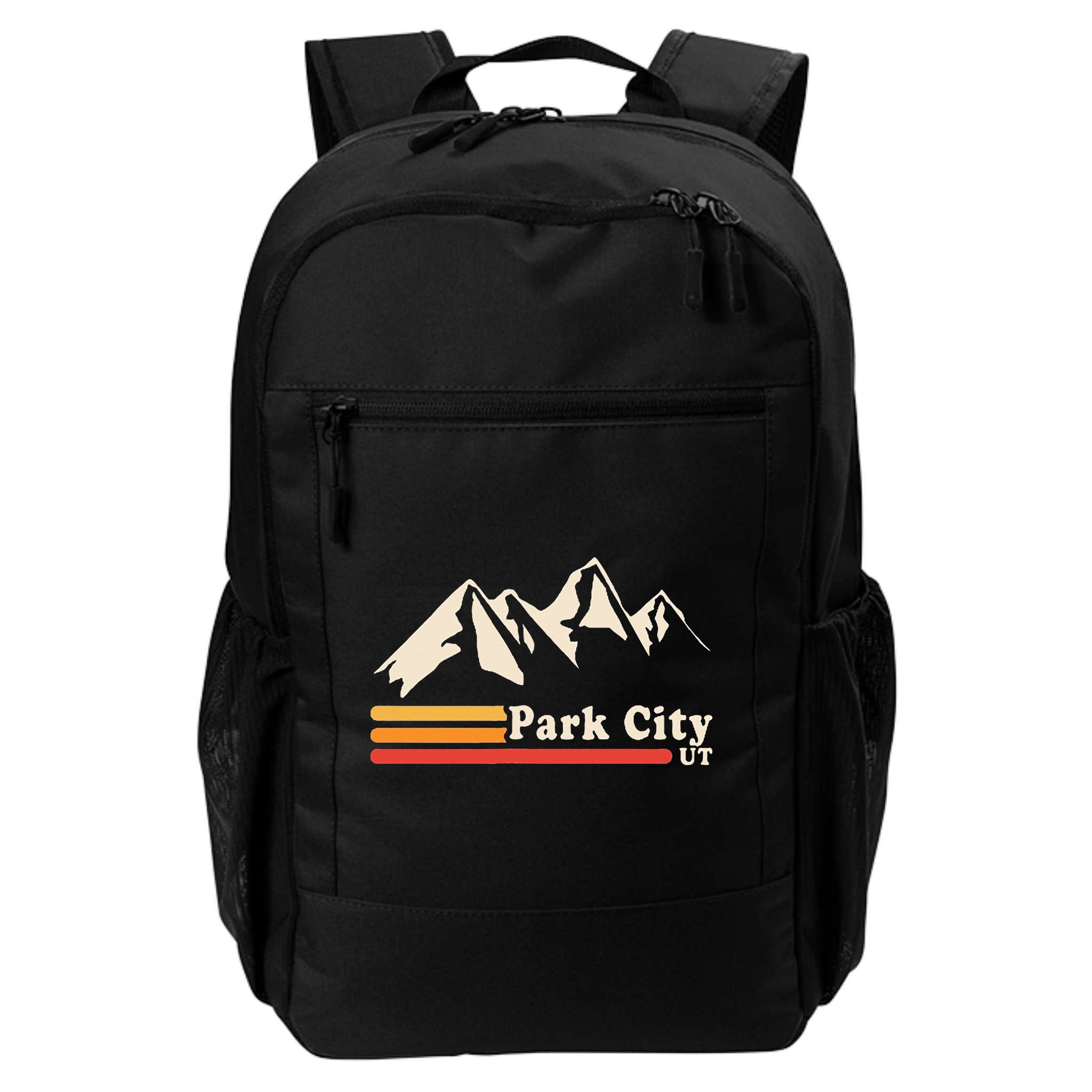 Retro Park City Utah Mountains Ski Backpack