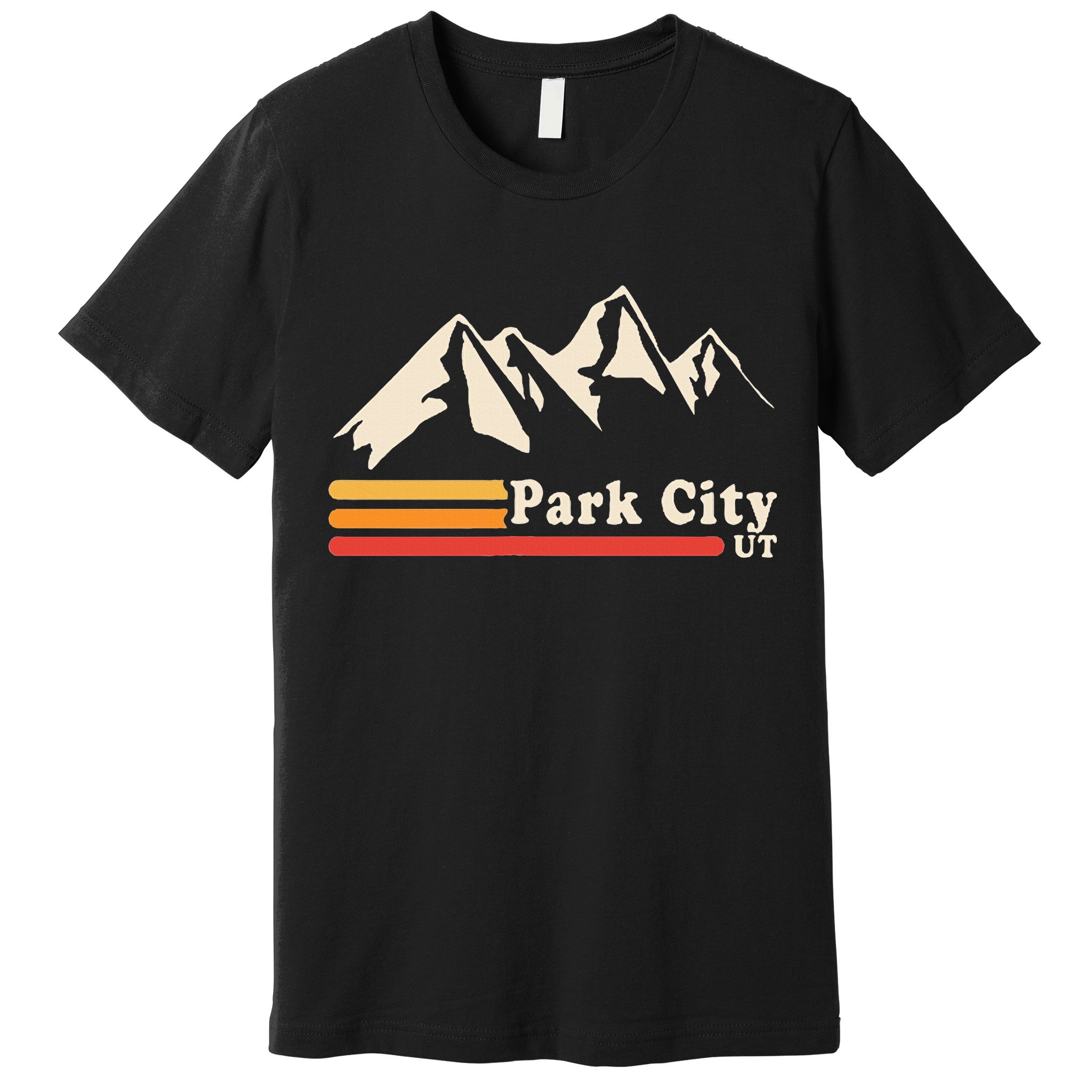Retro Park City Utah Mountains Ski Premium T-Shirt