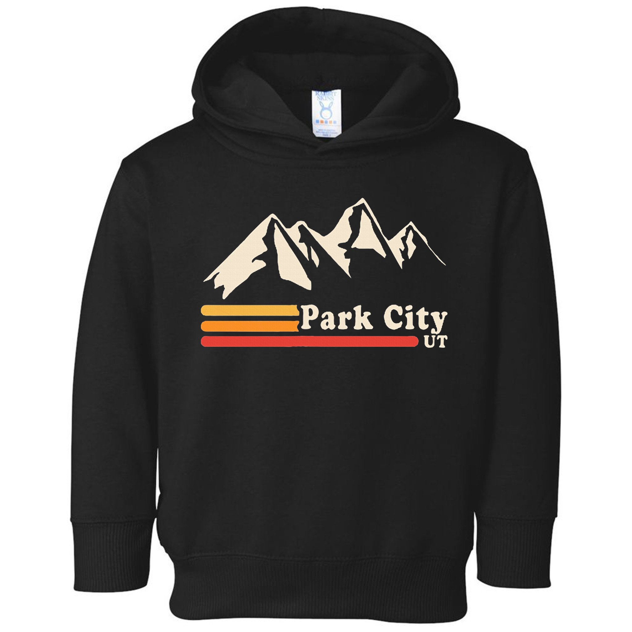 Retro Park City Utah Mountains Ski Toddler Hoodie