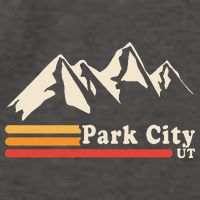 Retro Park City Utah Mountains Ski Vector Backpack