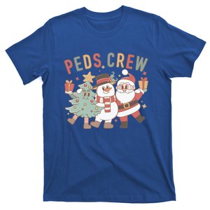 Retro Peds Crew Christmas Pediatric Nurse Nursing Group Gift T-Shirt