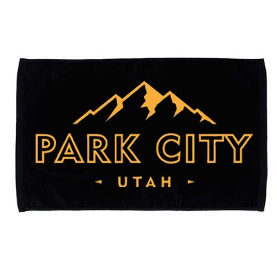 Retro Park City Utah Souvenir Mountain Hiking Microfiber Hand Towel