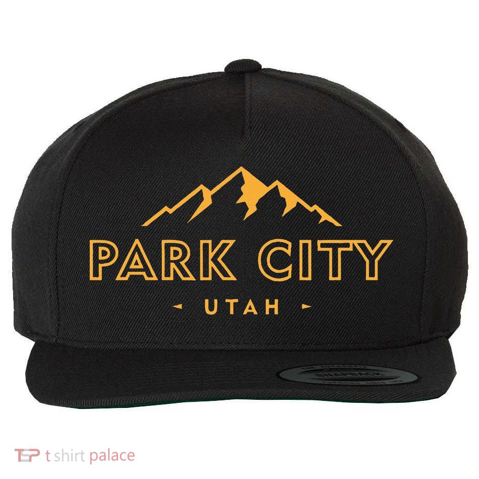 Retro Park City Utah Souvenir Mountain Hiking Wool Snapback Cap
