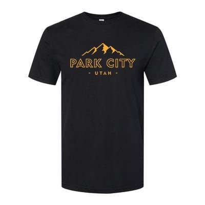 Retro Park City Utah Souvenir Mountain Hiking Softstyle® CVC T-Shirt