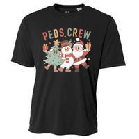 Retro Peds Crew Christmas Pediatric Nurse Nursing Group Cooling Performance Crew T-Shirt