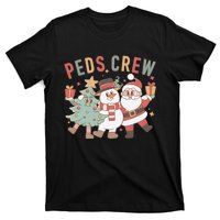 Retro Peds Crew Christmas Pediatric Nurse Nursing Group T-Shirt