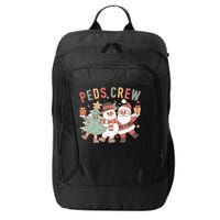 Retro Peds Crew Christmas Pediatric Nurse Nursing Group City Backpack