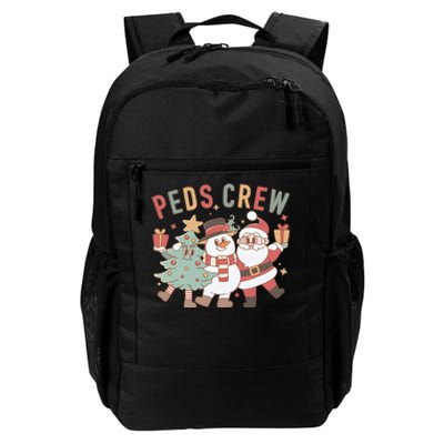 Retro Peds Crew Christmas Pediatric Nurse Nursing Group Daily Commute Backpack