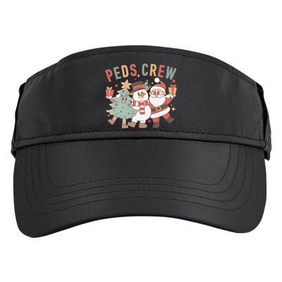 Retro Peds Crew Christmas Pediatric Nurse Nursing Group Adult Drive Performance Visor