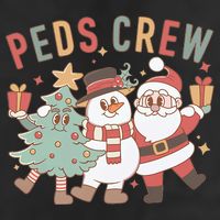 Retro Peds Crew Christmas Pediatric Nurse Nursing Group Adult Drive Performance Visor