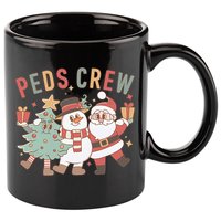 Retro Peds Crew Christmas Pediatric Nurse Nursing Group 11oz C Handle Ceramic Mug