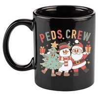 Retro Peds Crew Christmas Pediatric Nurse Nursing Group 11oz C Handle Ceramic Mug