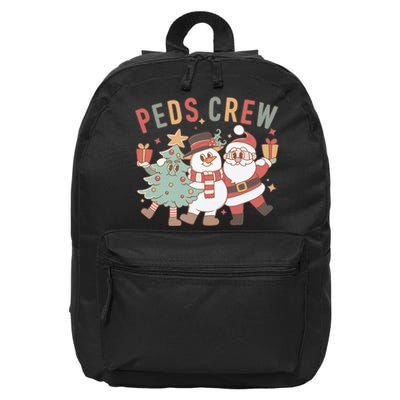 Retro Peds Crew Christmas Pediatric Nurse Nursing Group 16 in Basic Backpack