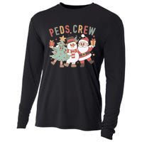 Retro Peds Crew Christmas Pediatric Nurse Nursing Group Cooling Performance Long Sleeve Crew