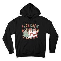 Retro Peds Crew Christmas Pediatric Nurse Nursing Group Tall Hoodie