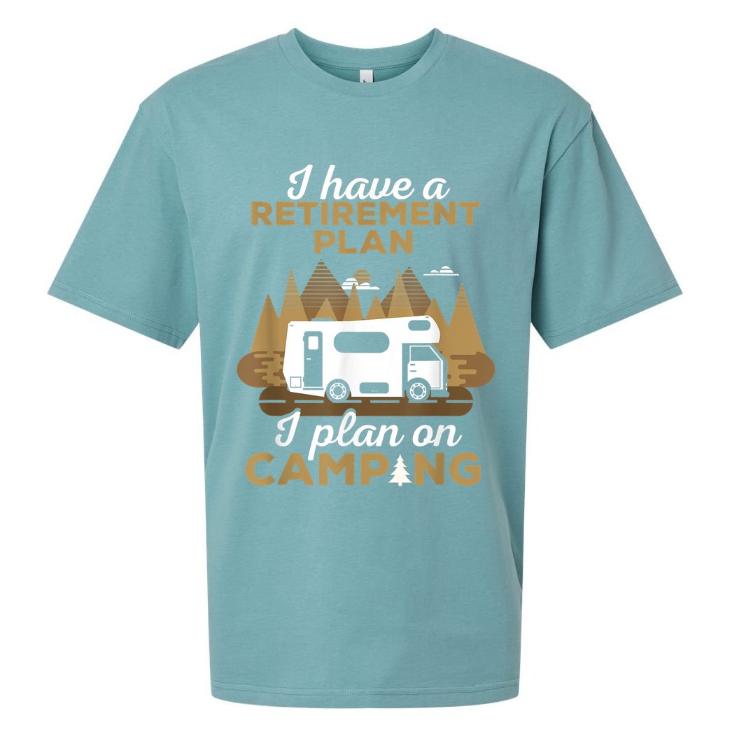 Retirement Plan Camping Retired Camping Outfit Camper Sueded Cloud Jersey T-Shirt