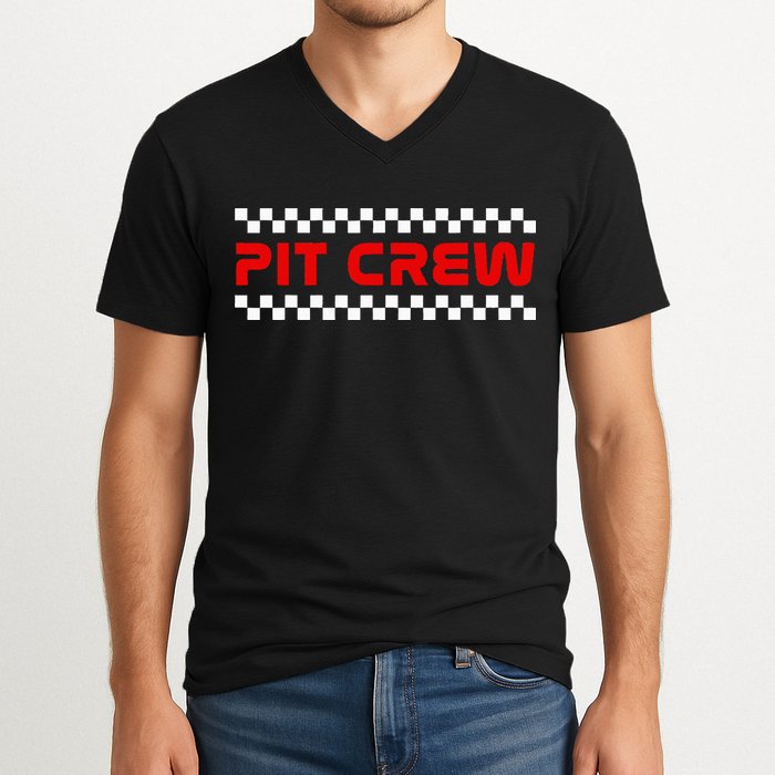 Racing Pit Crew V-Neck T-Shirt