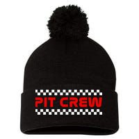 Racing Pit Crew Pom Pom 12in Knit Beanie