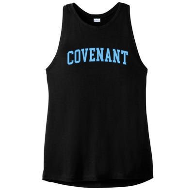 Retro Personalized Covenant Name Arch Vintage College Arch Varsity University Ladies PosiCharge Tri-Blend Wicking Tank