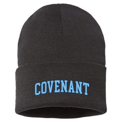 Retro Personalized Covenant Name Arch Vintage College Arch Varsity University Sustainable Knit Beanie