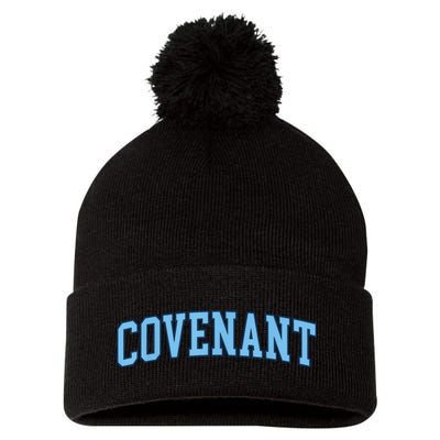 Retro Personalized Covenant Name Arch Vintage College Arch Varsity University Pom Pom 12in Knit Beanie