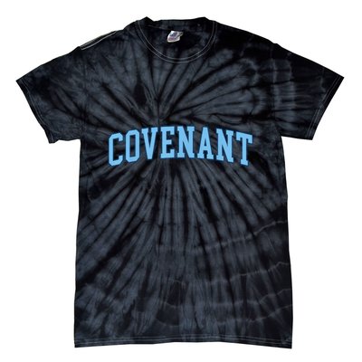 Retro Personalized Covenant Name Arch Vintage College Arch Varsity University Tie-Dye T-Shirt