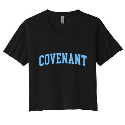 Retro Personalized Covenant Name Arch Vintage College Arch Varsity University Crop Top
